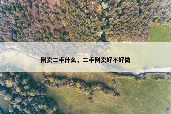 倒卖二手什么，二手倒卖好不好做