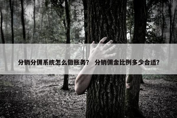 分销分佣系统怎么做账务？ 分销佣金比例多少合适？