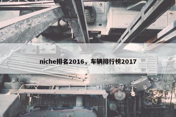 niche排名2016，车辆排行榜2017