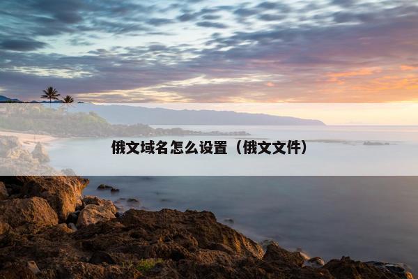 俄文域名怎么设置（俄文文件）
