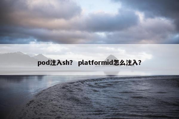 pod注入sh？ platformid怎么注入？