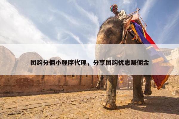 团购分佣小程序代理，分享团购优惠赚佣金