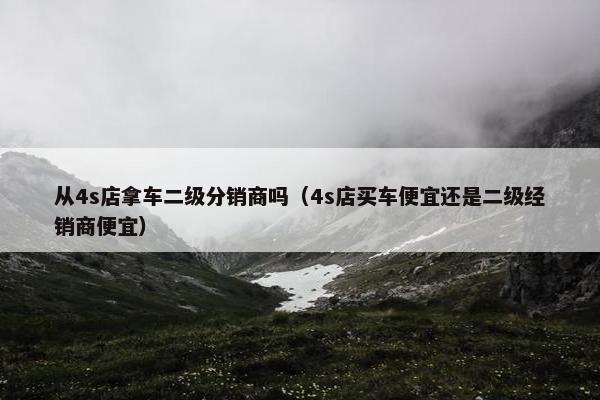 从4s店拿车二级分销商吗（4s店买车便宜还是二级经销商便宜）