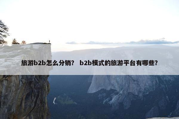 旅游b2b怎么分销？ b2b模式的旅游平台有哪些？