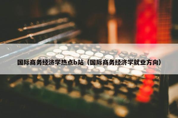 国际商务经济学热点b站（国际商务经济学就业方向）