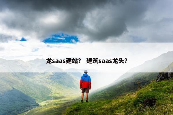 龙saas建站？ 建筑saas龙头？