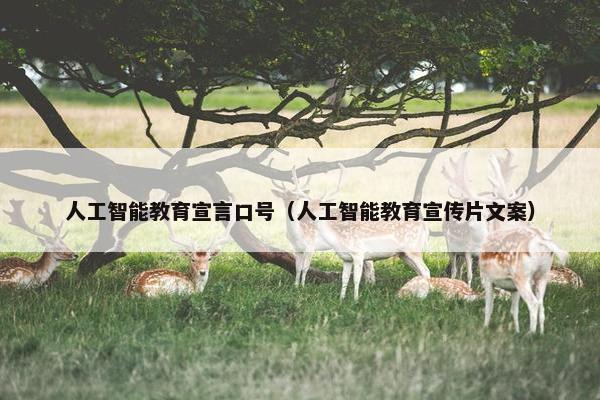人工智能教育宣言口号（人工智能教育宣传片文案）
