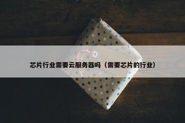 芯片行业需要云服务器吗（需要芯片的行业）