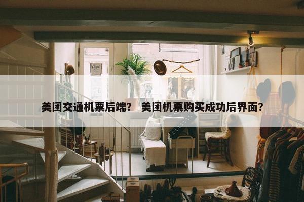 美团交通机票后端？ 美团机票购买成功后界面？