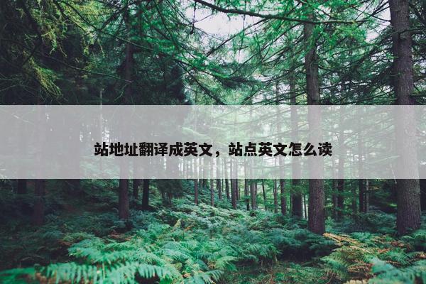 站地址翻译成英文，站点英文怎么读