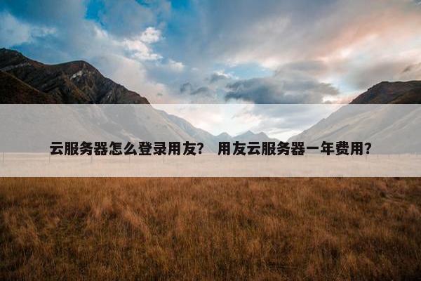 云服务器怎么登录用友？ 用友云服务器一年费用？