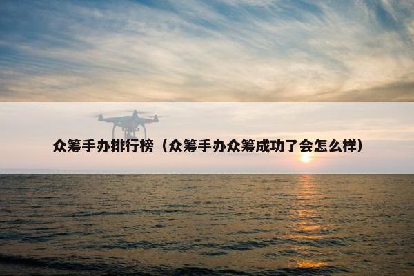 众筹手办排行榜（众筹手办众筹成功了会怎么样）