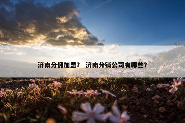济南分佣加盟？ 济南分销公司有哪些？