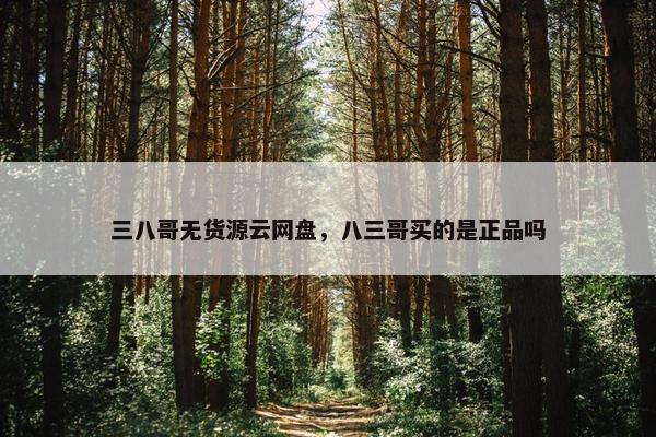 三八哥无货源云网盘，八三哥买的是正品吗