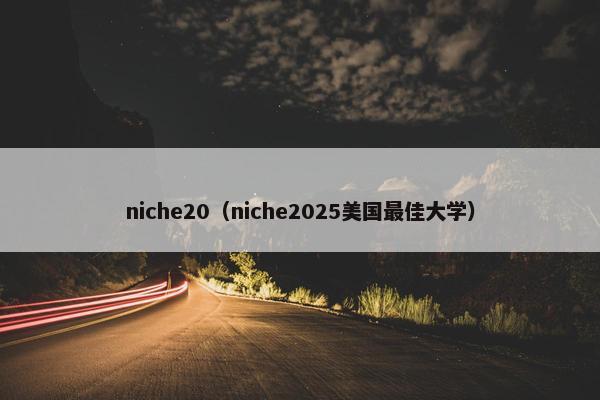 niche20（niche2025美国最佳大学）