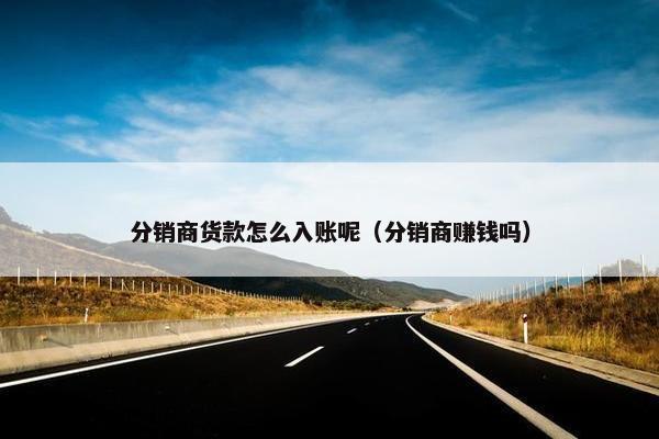 分销商货款怎么入账呢（分销商赚钱吗）