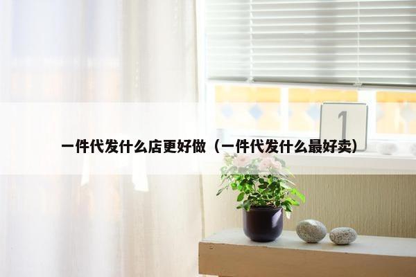 一件代发什么店更好做（一件代发什么最好卖）