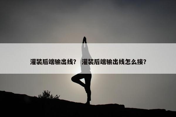 灌装后端输出线？ 灌装后端输出线怎么接？