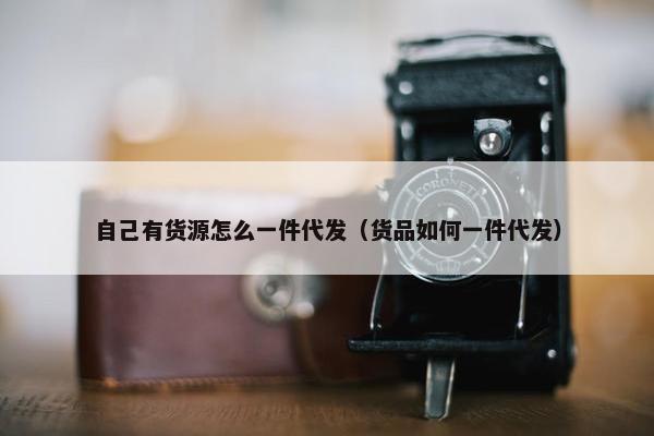 自己有货源怎么一件代发（货品如何一件代发）