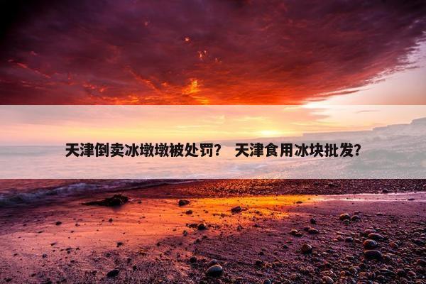 天津倒卖冰墩墩被处罚？ 天津食用冰块批发？