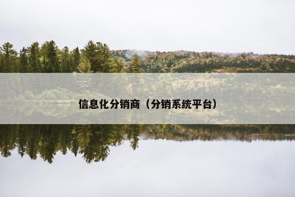 信息化分销商（分销系统平台）