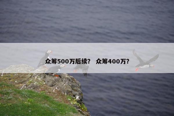 众筹500万后续？ 众筹400万？
