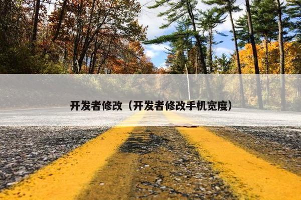 开发者修改（开发者修改手机宽度）