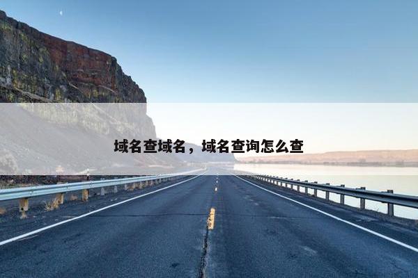 域名查域名，域名查询怎么查
