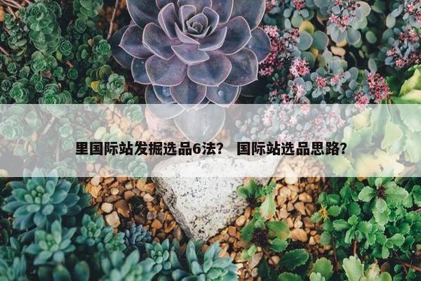 里国际站发掘选品6法？ 国际站选品思路？