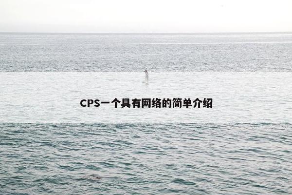 CPS一个具有网络的简单介绍
