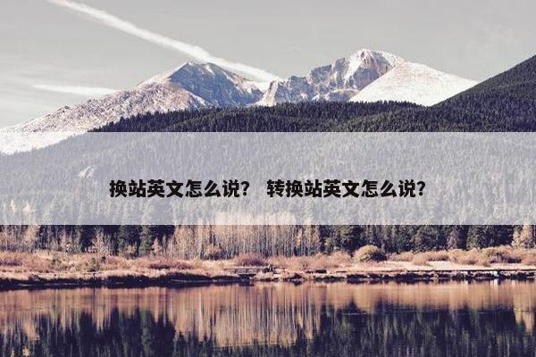 换站英文怎么说？ 转换站英文怎么说？