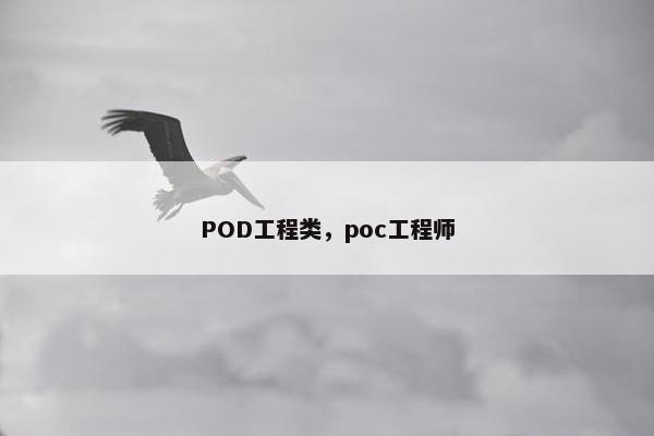 POD工程类，poc工程师