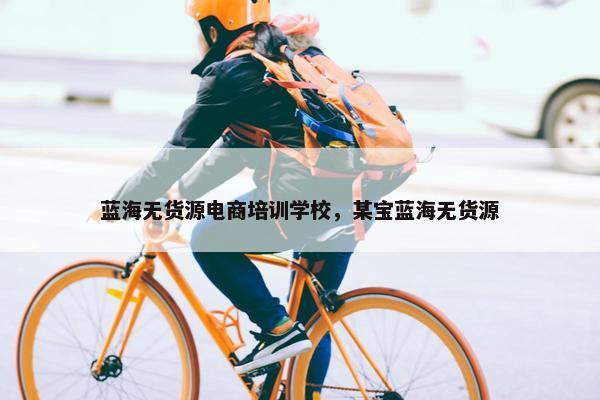 蓝海无货源电商培训学校，某宝蓝海无货源