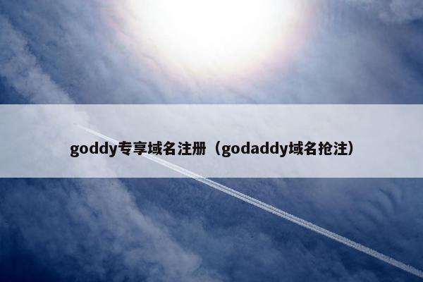 goddy专享域名注册（godaddy域名抢注）
