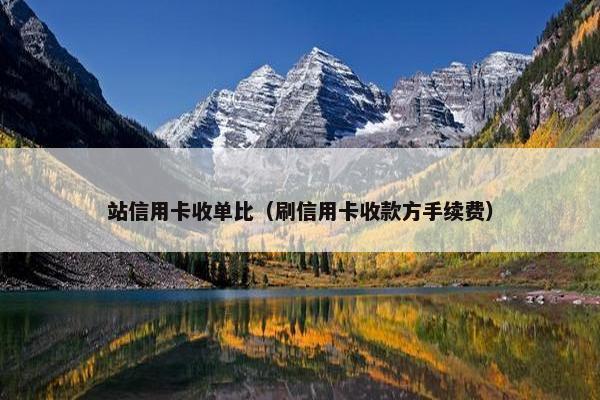 站信用卡收单比（刷信用卡收款方手续费）