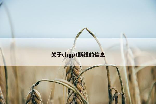 关于chgpt断线的信息