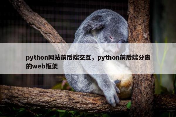 python网站前后端交互，python前后端分离的web框架