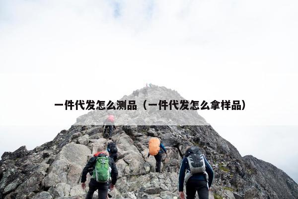 一件代发怎么测品（一件代发怎么拿样品）