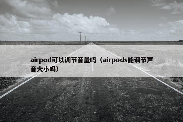 airpod可以调节音量吗（airpods能调节声音大小吗）