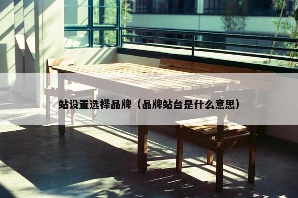 站设置选择品牌（品牌站台是什么意思）