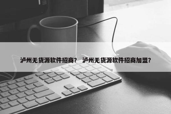 泸州无货源软件招商？ 泸州无货源软件招商加盟？