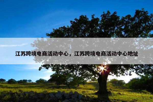 江苏跨境电商活动中心，江苏跨境电商活动中心地址