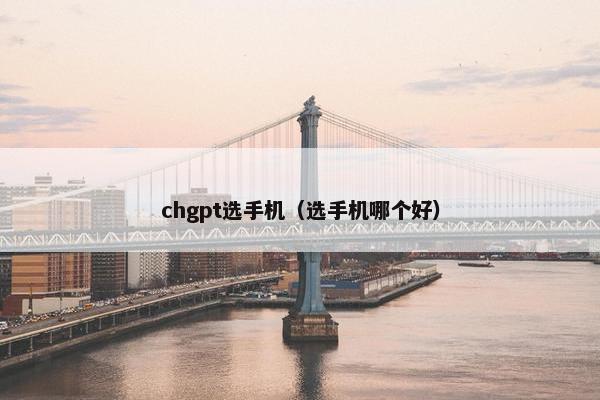 chgpt选手机（选手机哪个好）