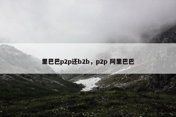 里巴巴p2p还b2b，p2p 阿里巴巴