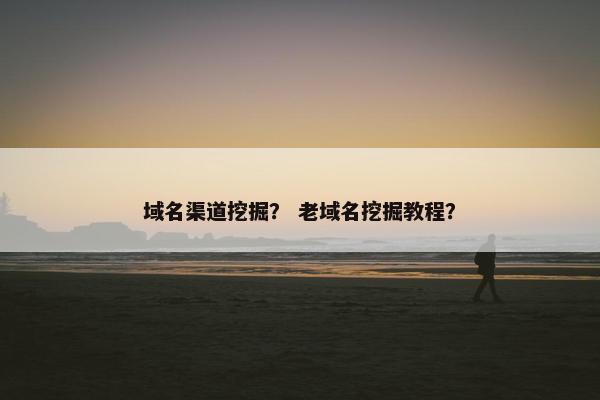 域名渠道挖掘？ 老域名挖掘教程？
