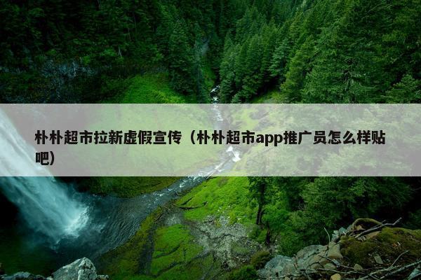朴朴超市拉新虚假宣传（朴朴超市app推广员怎么样贴吧）