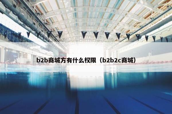 b2b商城方有什么权限（b2b2c商城）