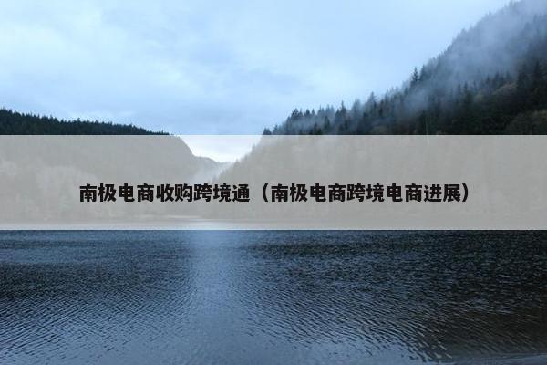 南极电商收购跨境通（南极电商跨境电商进展）