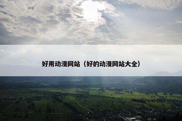 好用动漫网站（好的动漫网站大全）