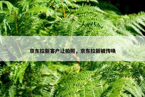 京东拉新客户让拍照，京东拉新被传唤